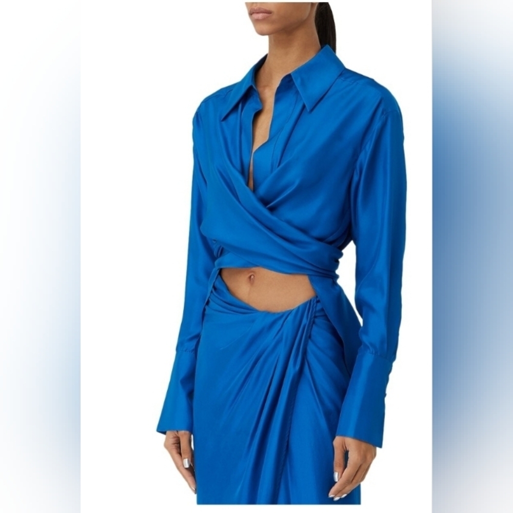 Gauge 81 Sabina Silk Shirt In Ultramarine Blue